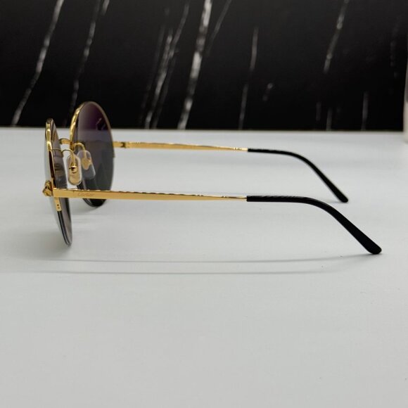 NEW CARTIER SUNGLASSES, ROUND GOLD WOMEN SUNGLASSES CARTIER CT0022S 002 - Picture 9 of 14